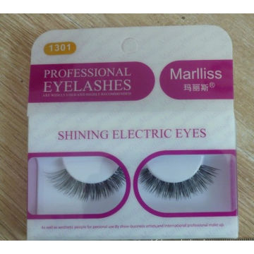 Professional Flutter Blonde Natural False Eyelashes Reusable Waterproof